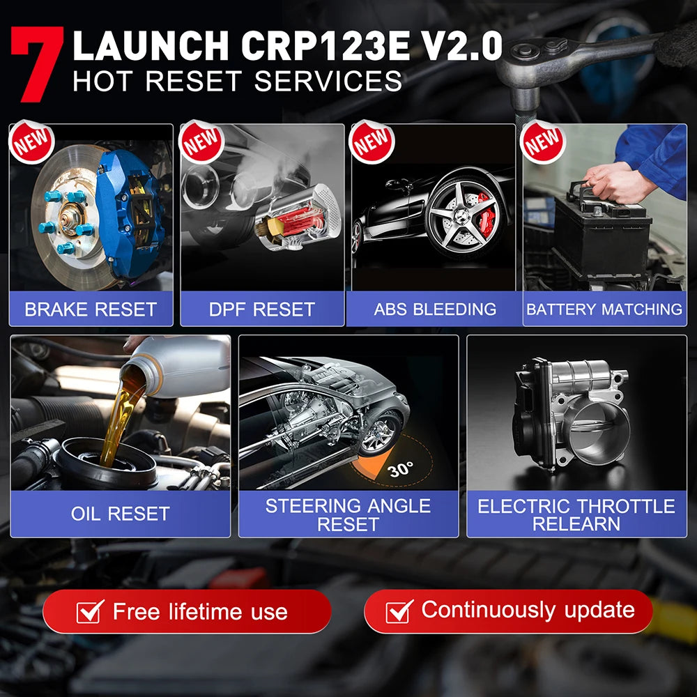 Launch CRP123E V2.0 4-System OBD2 Car Diagnostic Scanner & Code Reader