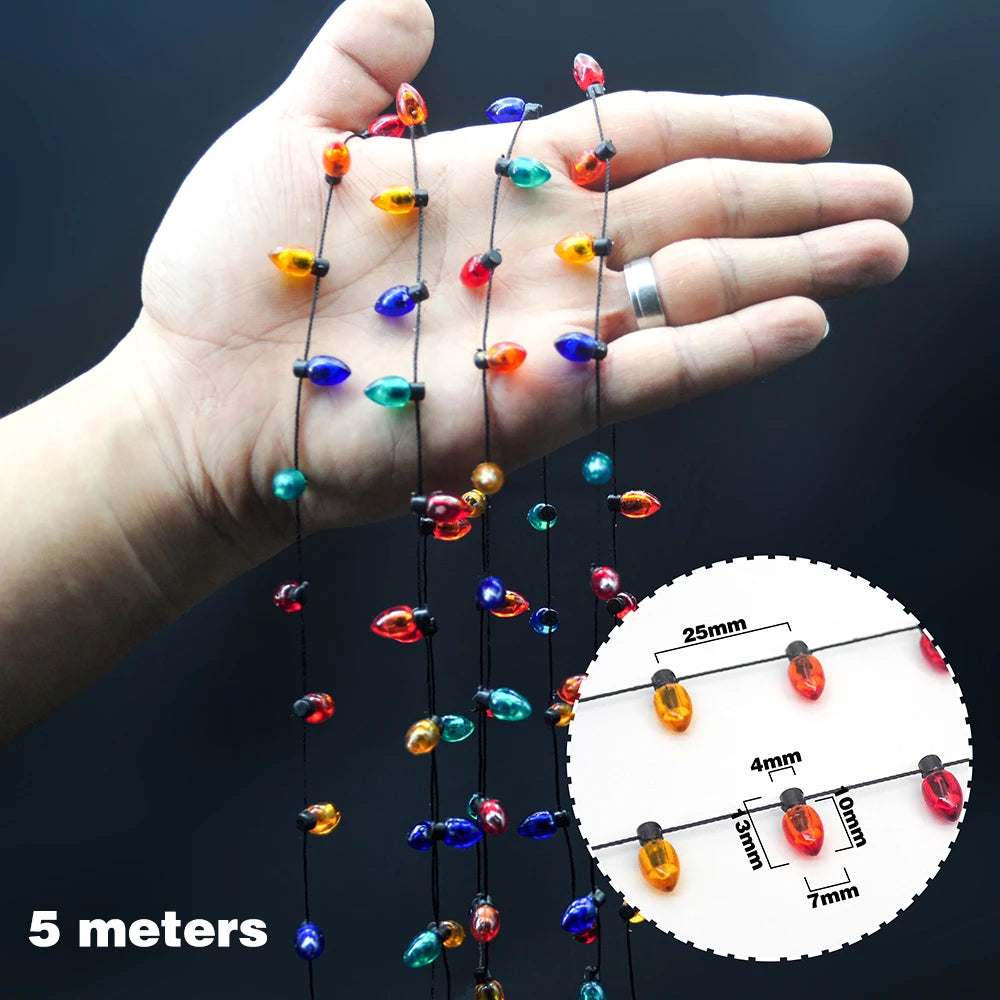 5M HOT Christmas Tree Decoration Color Bulb Garland Hanging Light String DIY Wedding Party Xmas Home New Year Decoration Navidad
