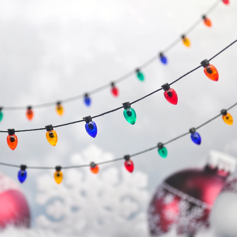 5M HOT Christmas Tree Decoration Color Bulb Garland Hanging Light String DIY Wedding Party Xmas Home New Year Decoration Navidad