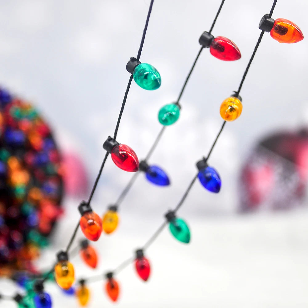 5M HOT Christmas Tree Decoration Color Bulb Garland Hanging Light String DIY Wedding Party Xmas Home New Year Decoration Navidad