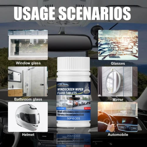 Rayhong Windshield Cleaner  Clean Decontamination Remove Shellac Film Wiper Effervescent Tablet