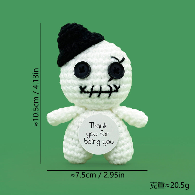 Deluxe Handmade Crochet Halloween Ghost Plush & Keychain
