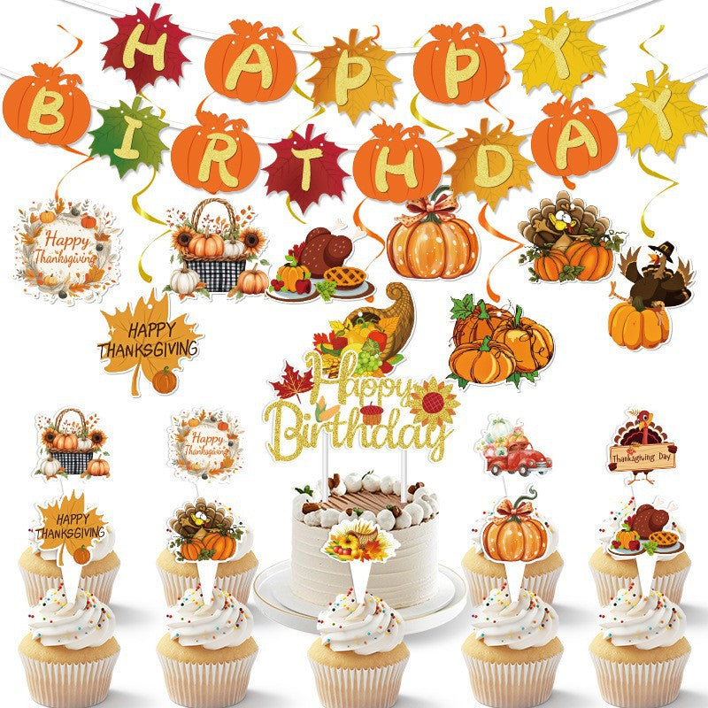 Deluxe Thanksgiving & Autumn Harvest Party Decoration Kit