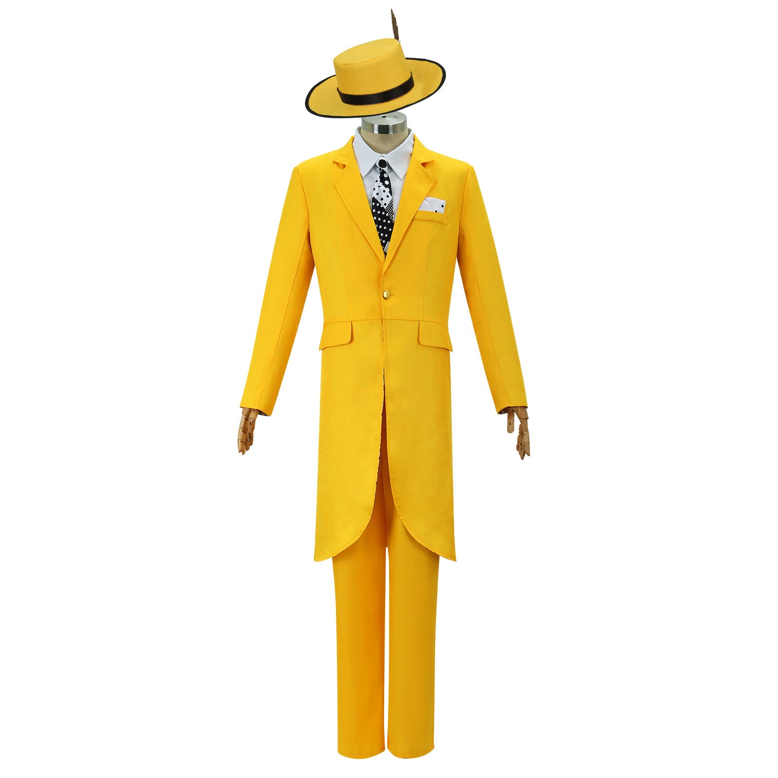 Deluxe 90s Vintage Yellow Suit & Hat Cosplay Set