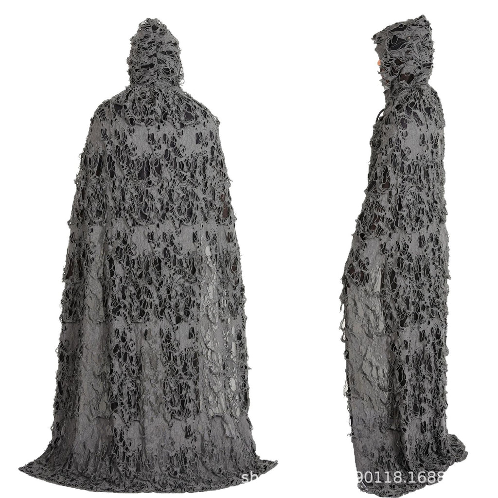 Deluxe Tattered Phantom Hooded Cloak for Kids & Adults