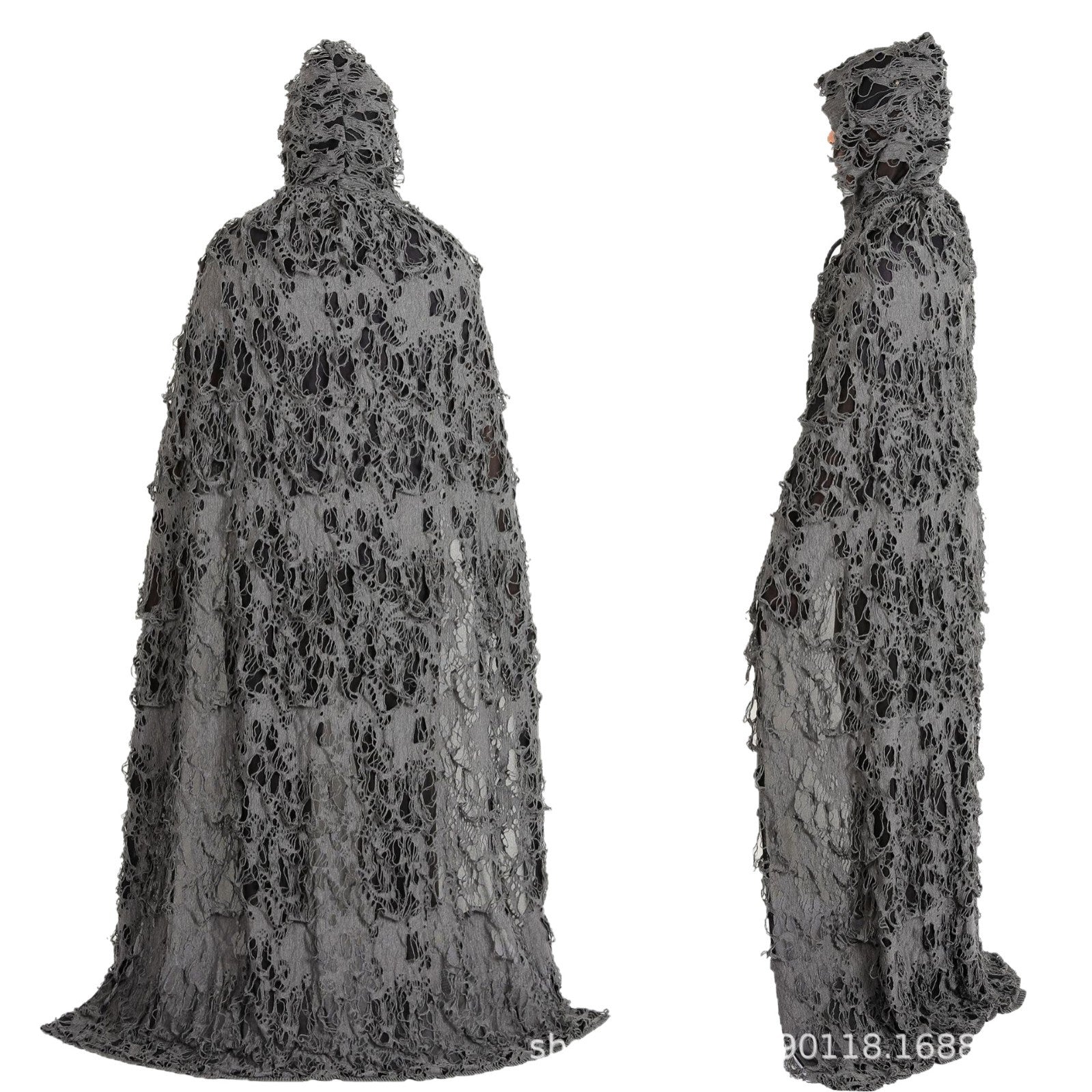 Deluxe Tattered Phantom Hooded Cloak for Kids & Adults
