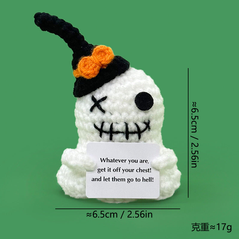 Deluxe Handmade Crochet Halloween Ghost Plush & Keychain