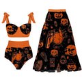 Deluxe Halloween High-Waisted Bikini, Skirt & Devil Swimsuit Collection