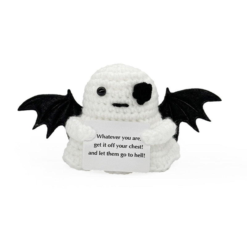 Deluxe Handmade Crochet Halloween Ghost Plush & Keychain