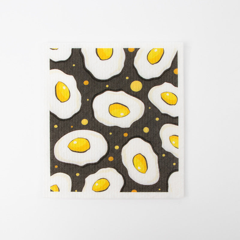 Kitchen Sponge Dishcloth Wholesale Multifunctional Water-Absorbing and Oil-Removing Scouring Pad Non-Woven Fabric German Wood Pulp Cotton Rag