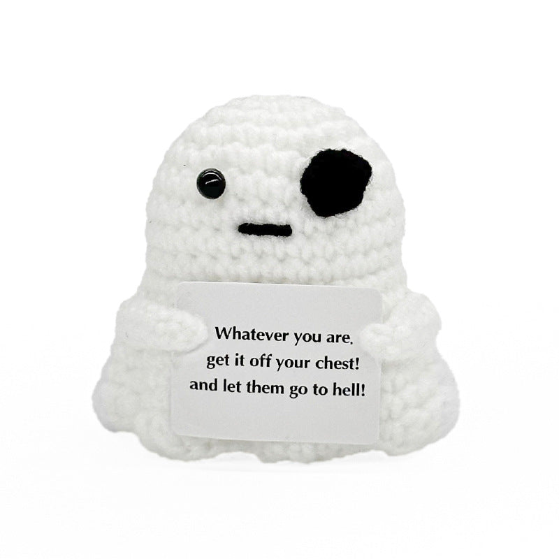 Deluxe Handmade Crochet Halloween Ghost Plush & Keychain