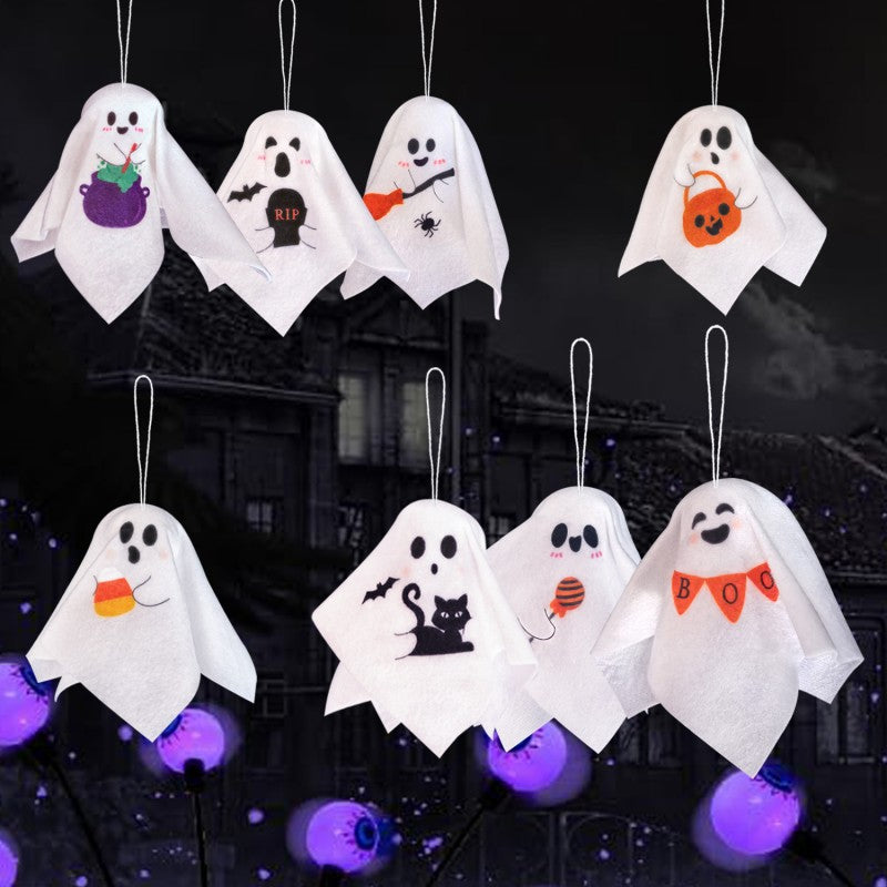 Spooky Hanging Ghost Decors (8-Pack)