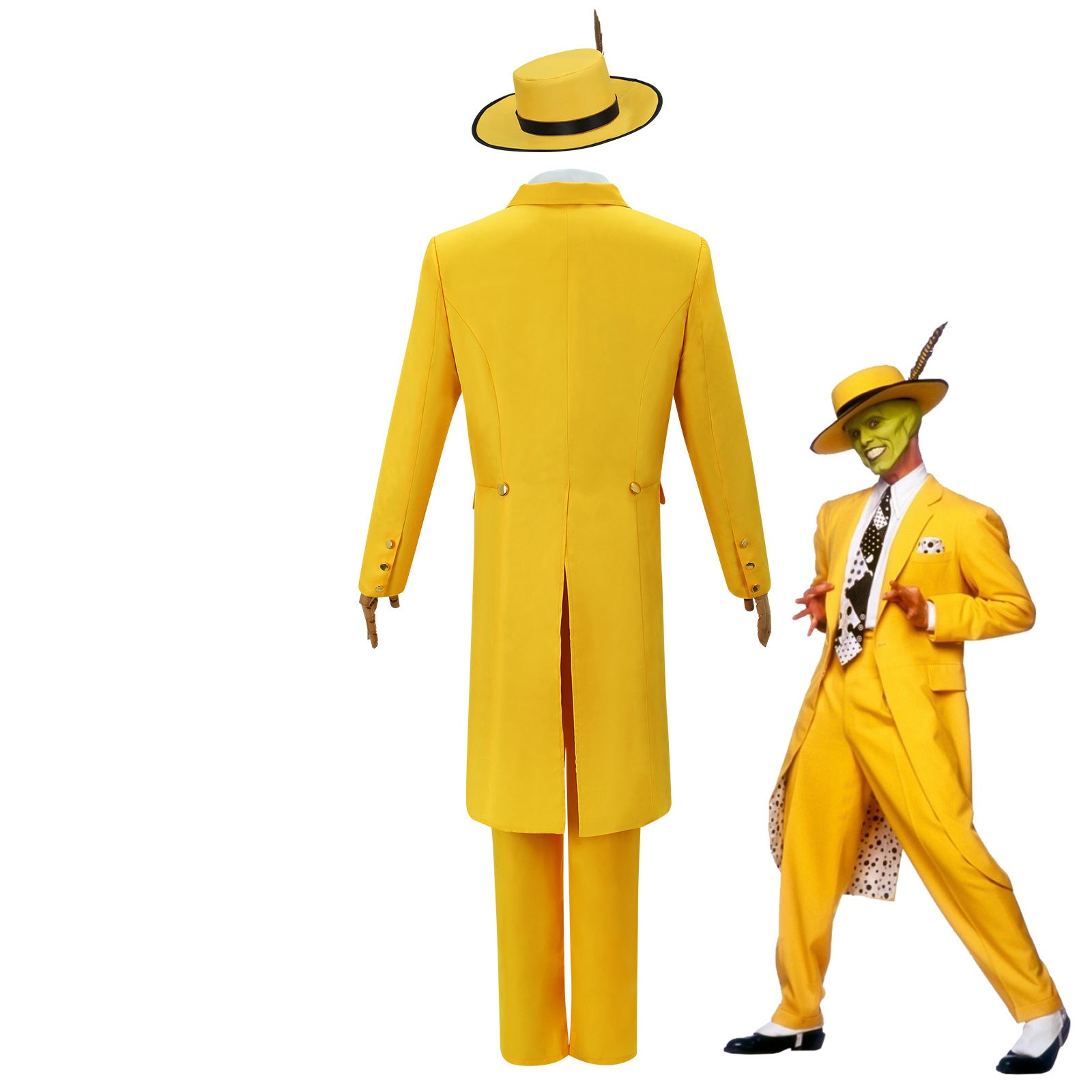 Deluxe 90s Vintage Yellow Suit & Hat Cosplay Set