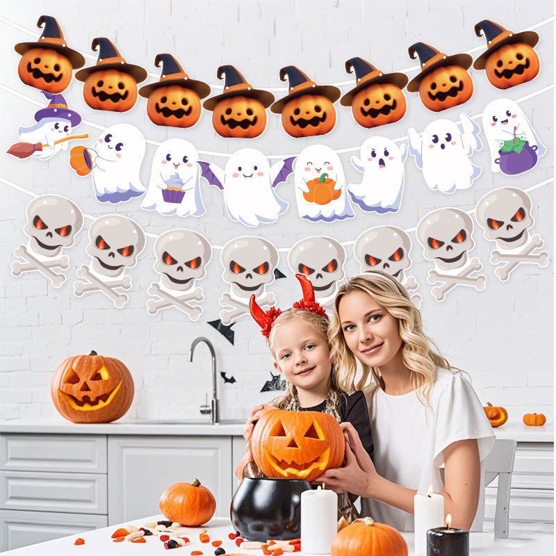 Deluxe Halloween Hanging Garland & Bunting Banner Sets