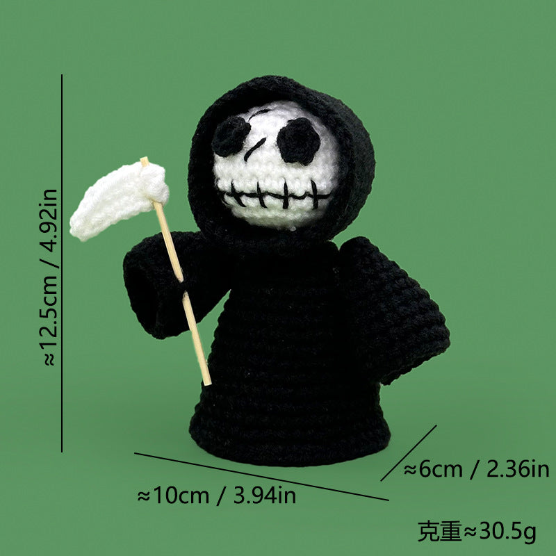 Deluxe Handmade Crochet Halloween Ghost Plush & Keychain