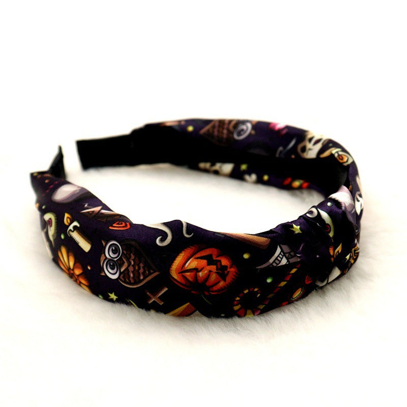 Deluxe Festive Halloween Printed Wide Headband