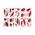 Deluxe Realistic Halloween Horror Wound & Scar Temporary Tattoos