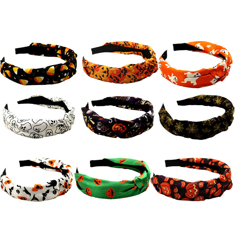 Deluxe Festive Halloween Printed Wide Headband