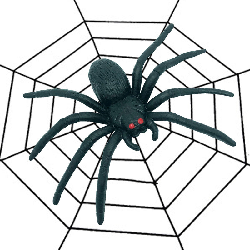 Deluxe Realistic Halloween Prank Spider Prop (Soft Stretch TPR)