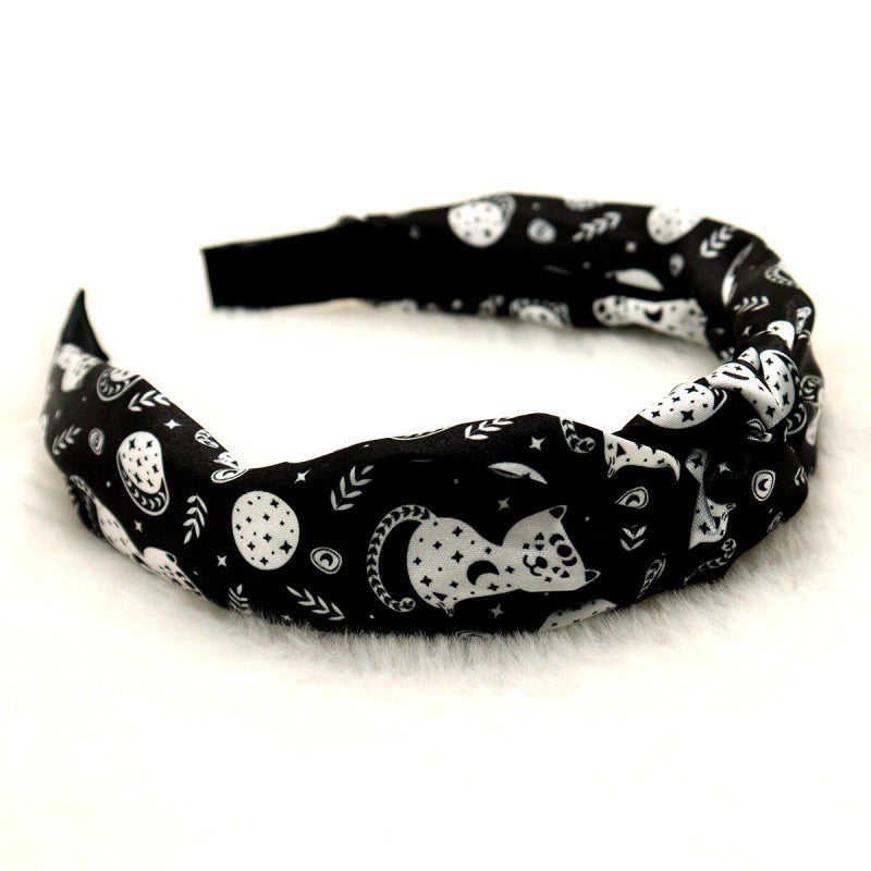 Deluxe Festive Halloween Printed Wide Headband