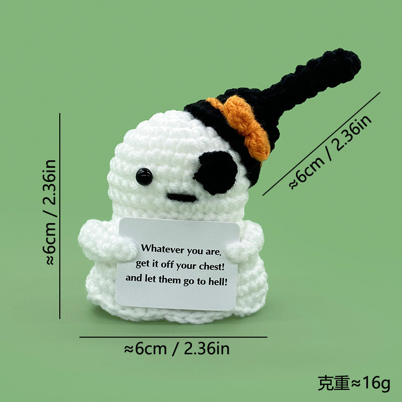 Deluxe Handmade Crochet Halloween Ghost Plush & Keychain