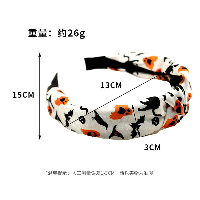 Deluxe Festive Halloween Printed Wide Headband