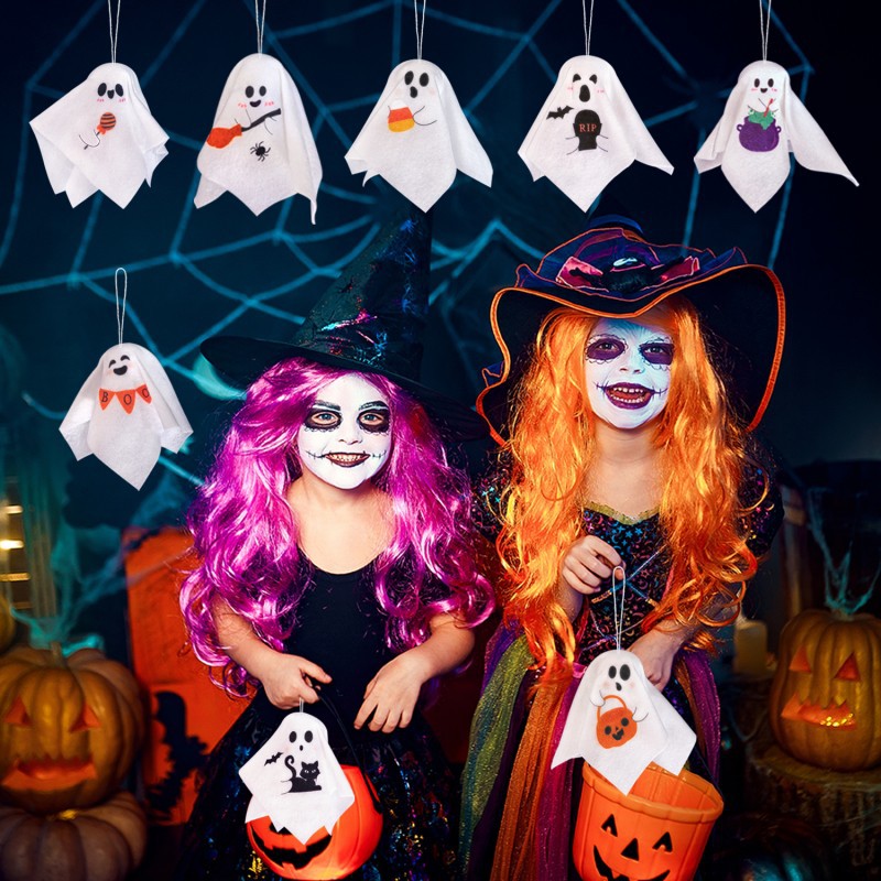 Spooky Hanging Ghost Decors (8-Pack)