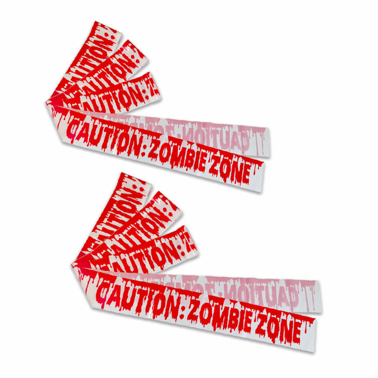 Deluxe Haunted Halloween Warning & Caution Tape Decoration Roll