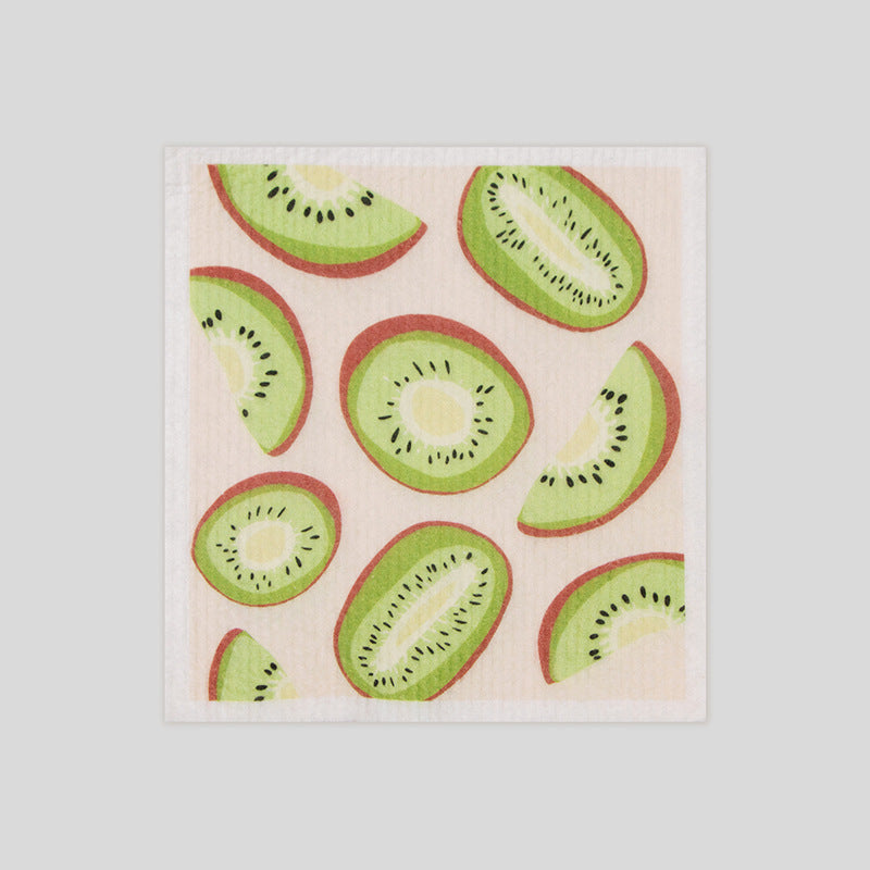 Kitchen Sponge Dishcloth Wholesale Multifunctional Water-Absorbing and Oil-Removing Scouring Pad Non-Woven Fabric German Wood Pulp Cotton Rag