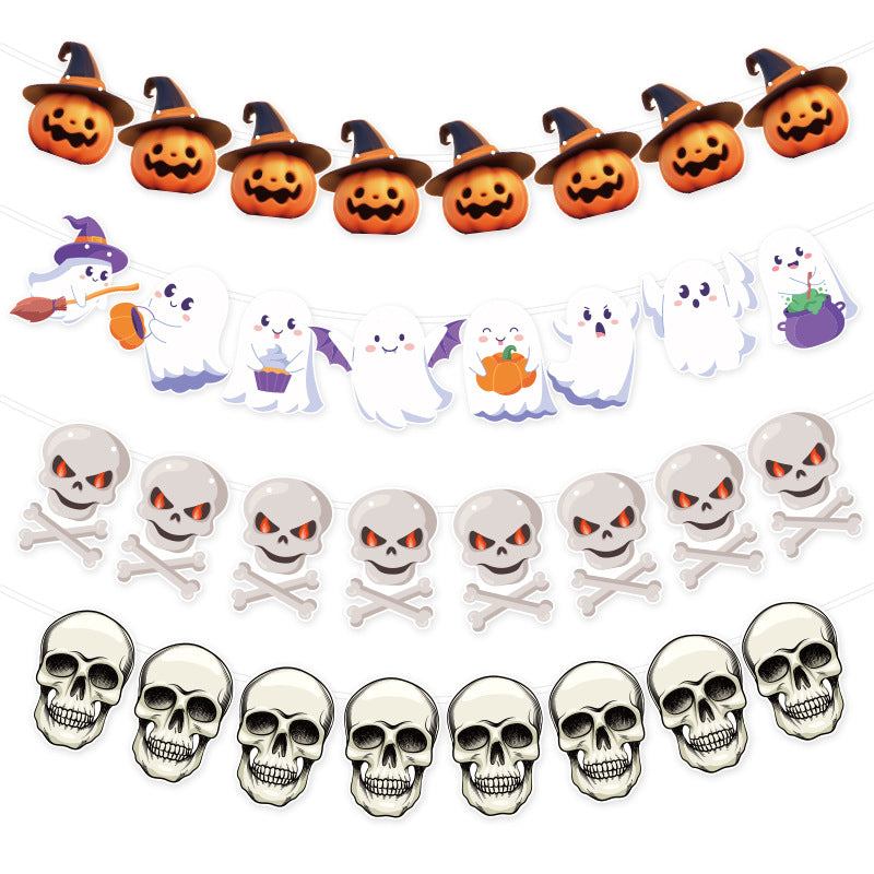 Deluxe Halloween Hanging Garland & Bunting Banner Sets