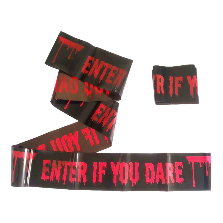 Deluxe Haunted Halloween Warning & Caution Tape Decoration Roll