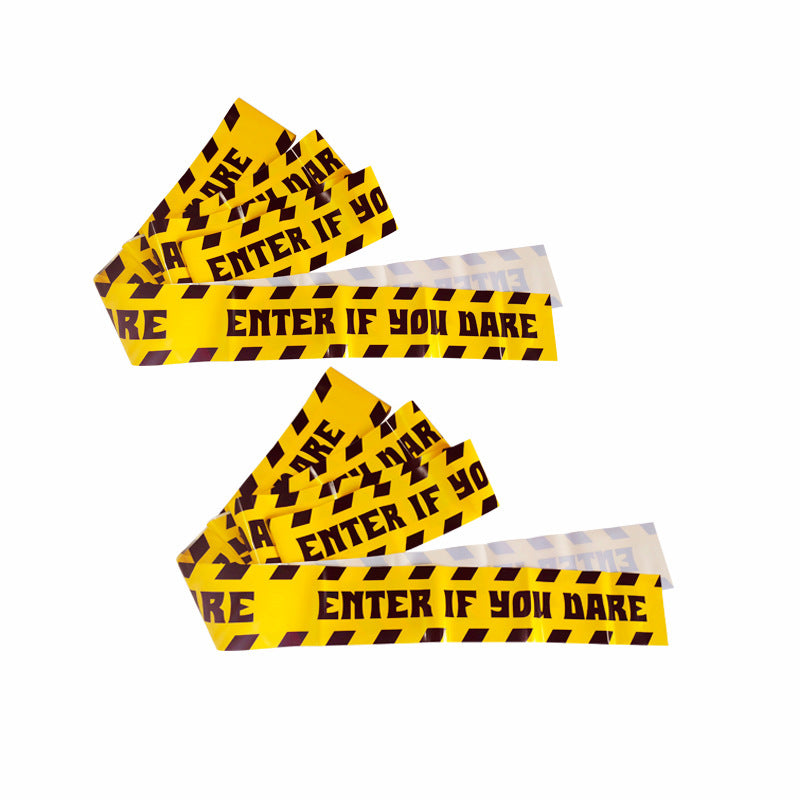 Deluxe Haunted Halloween Warning & Caution Tape Decoration Roll