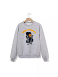 Deluxe Halloween Pumpkin Skull Graphic Crewneck Sweatshirt