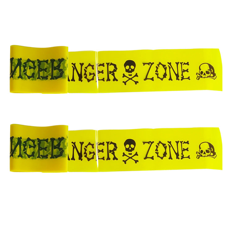 Deluxe Haunted Halloween Warning & Caution Tape Decoration Roll