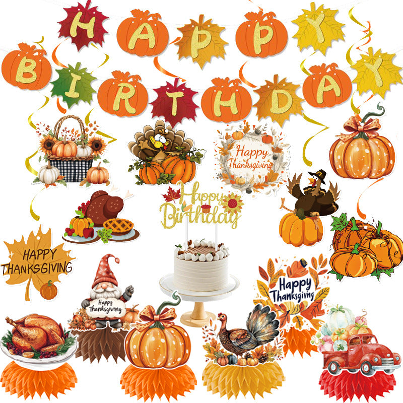 Deluxe Thanksgiving & Autumn Harvest Party Decoration Kit