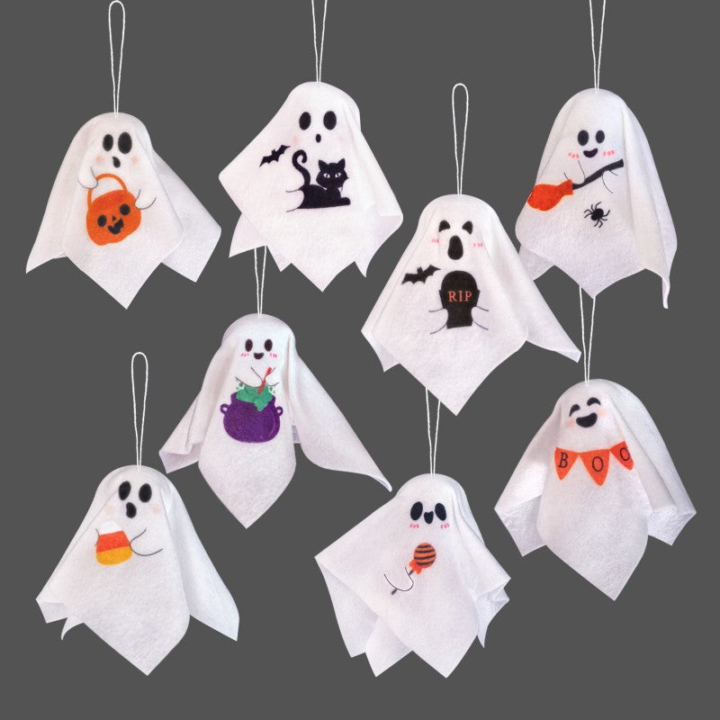 Spooky Hanging Ghost Decors (8-Pack)