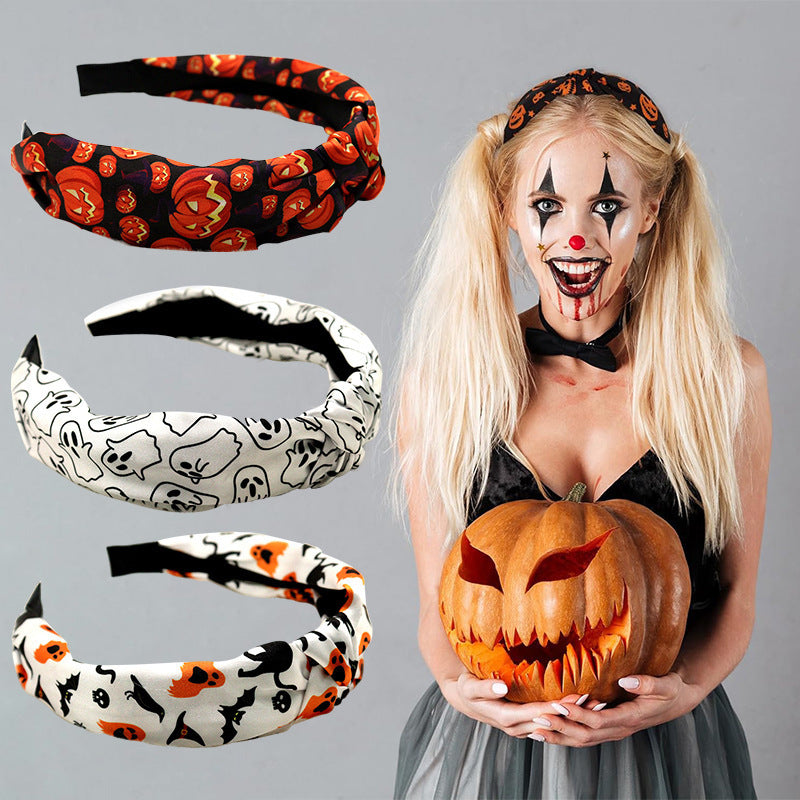 Deluxe Festive Halloween Printed Wide Headband