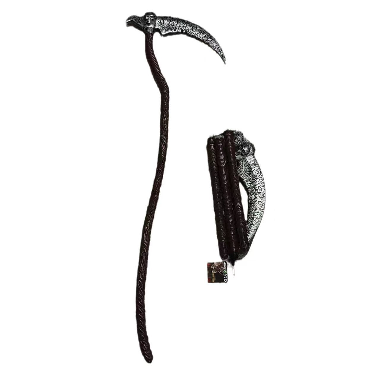 Grim Reaper Skull Scythe Prop – 3-Piece Modular Halloween Costume Weapon