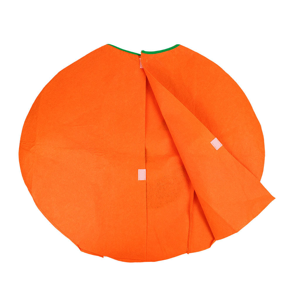 Deluxe Festive Pumpkin Poncho Costume & Trick-or-Treat Set for Kids & Adults