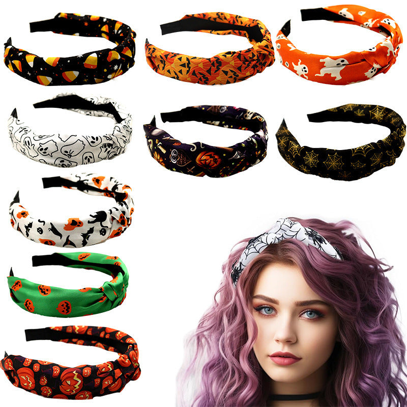 Deluxe Festive Halloween Printed Wide Headband