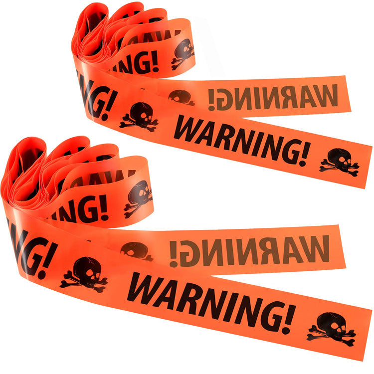 Deluxe Haunted Halloween Warning & Caution Tape Decoration Roll