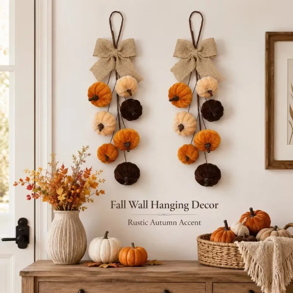 Rustic Knitted Fabric Pumpkins for Thanksgiving & Fall Decor