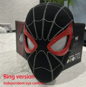 Deluxe 1:1 Spider-Man Electronic Mask with Moving Eyes & Ring Control