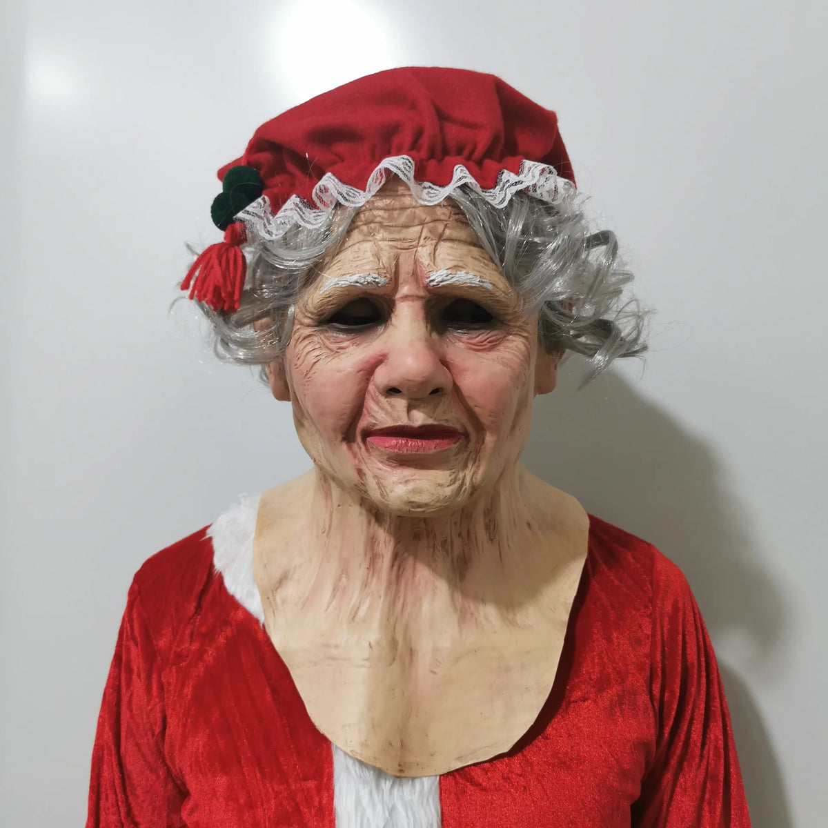 Woman Man Mask Full Head Face Realistic Silicone Grandpa Grandma Mask Simulation Supplies Halloween Decor Party Cosplay Props