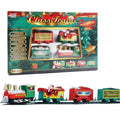 Christmas Train Electric Toys Christmas Tree Decoration Train Track Frame Railway Car with Sound&Light Rail Car Christmas Gifts