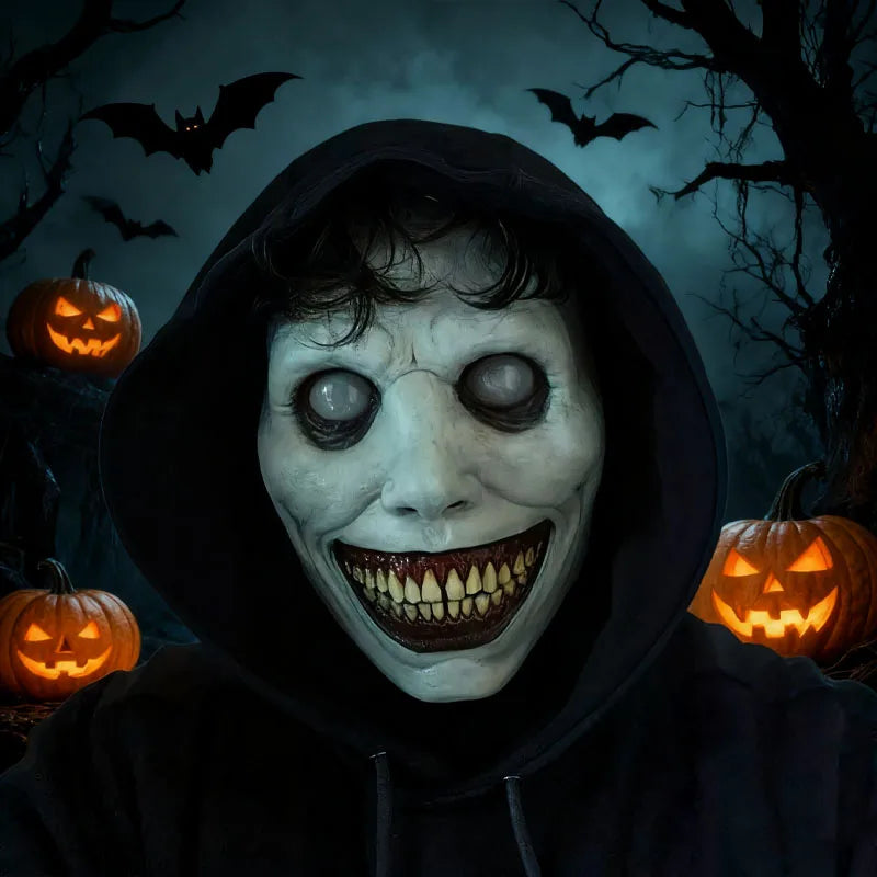 Deluxe Creepy Smiling Demon & Monster Latex Full-Face Mask