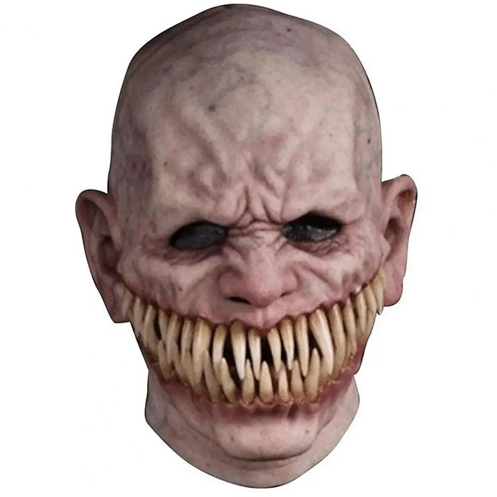 Scary Realistic Halloween Props Unique Emulsion Craft Decoration Halloween Headgear Halloween Face Cover Horror Face Cover