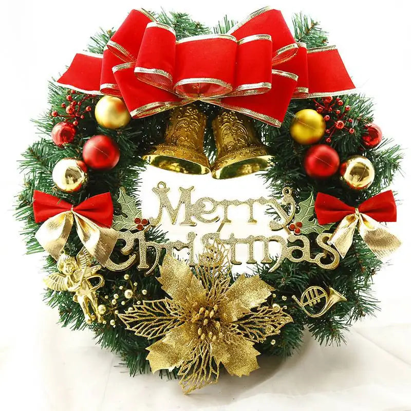 Christmas Decoration Handmade Simulation Christmas Wreath Door Hanging Window Props Exquisite High Quality Home Decor