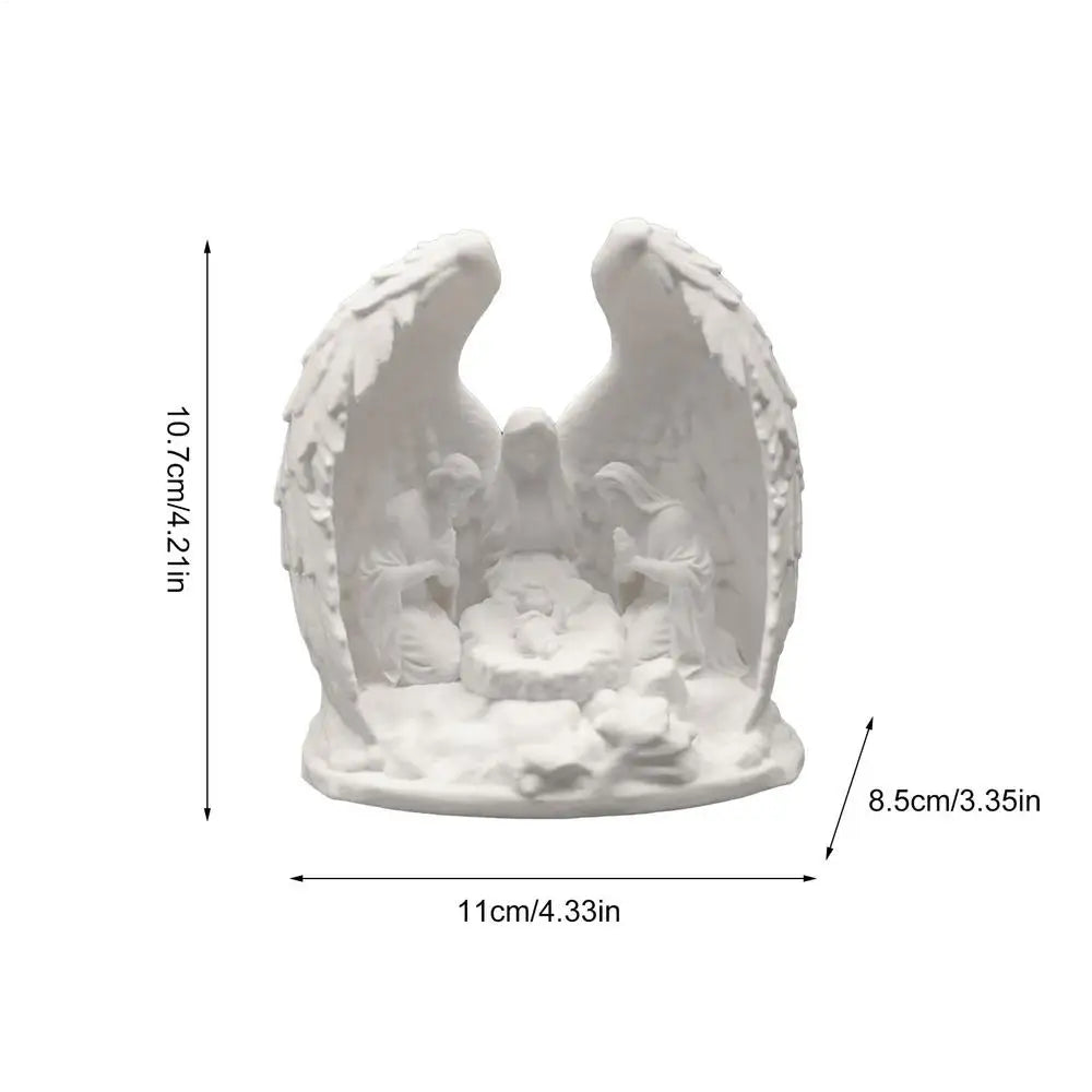 3D Nativity Scene Candles LED Religious Christian Christmas Decor for Holiday Birthday Party Church Offices Desk Home Decor