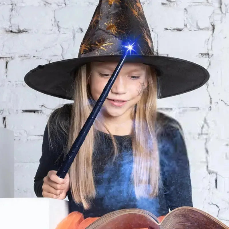 Children Lighting Up Magic Wands, Wizard Wand Style, Halloween Props, Party Costumes Light-up Accessories